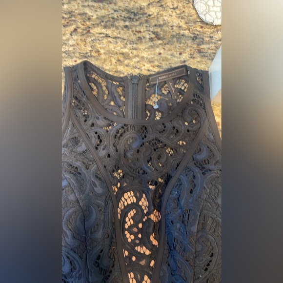 BCBG MaxAzria Hanah Layered Lace Mini Dress in Black - Picture 3 of 7